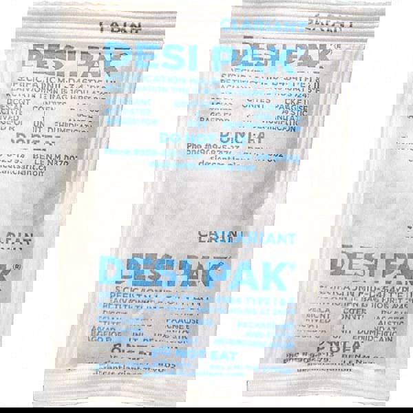 Desiccant Packets; Material: Clay ; Packet Size: 1 oz ; Container Type: Pail ; Area Protected: 0.83ft3 ; Number of Packs per Container: 300 ; UNSPSC Code: 41123003